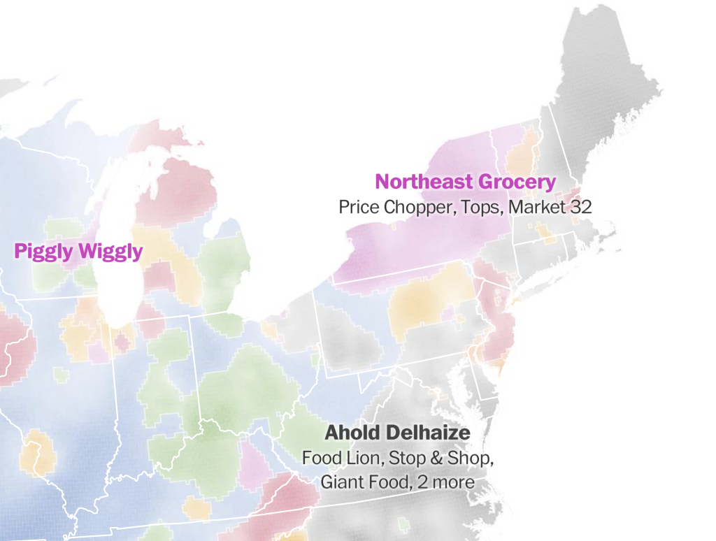 Grocery chains are bigger than ever. See who runs the stores near you.